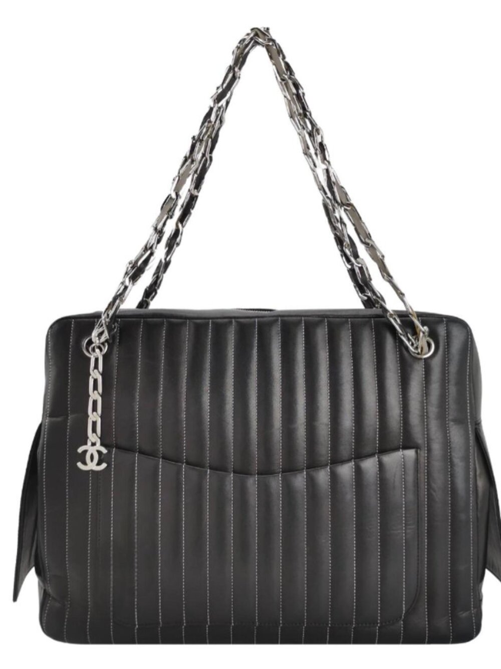Chanel Vertical Quilt Mademoiselle Ligne Tote